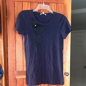 J. Crew Navy Blue Appliqué Tee